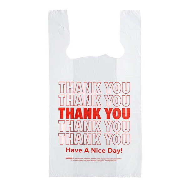 1/6 Grocery HDPE T-Shirt Carry Bag, 0.55 mil [1,000 per case]