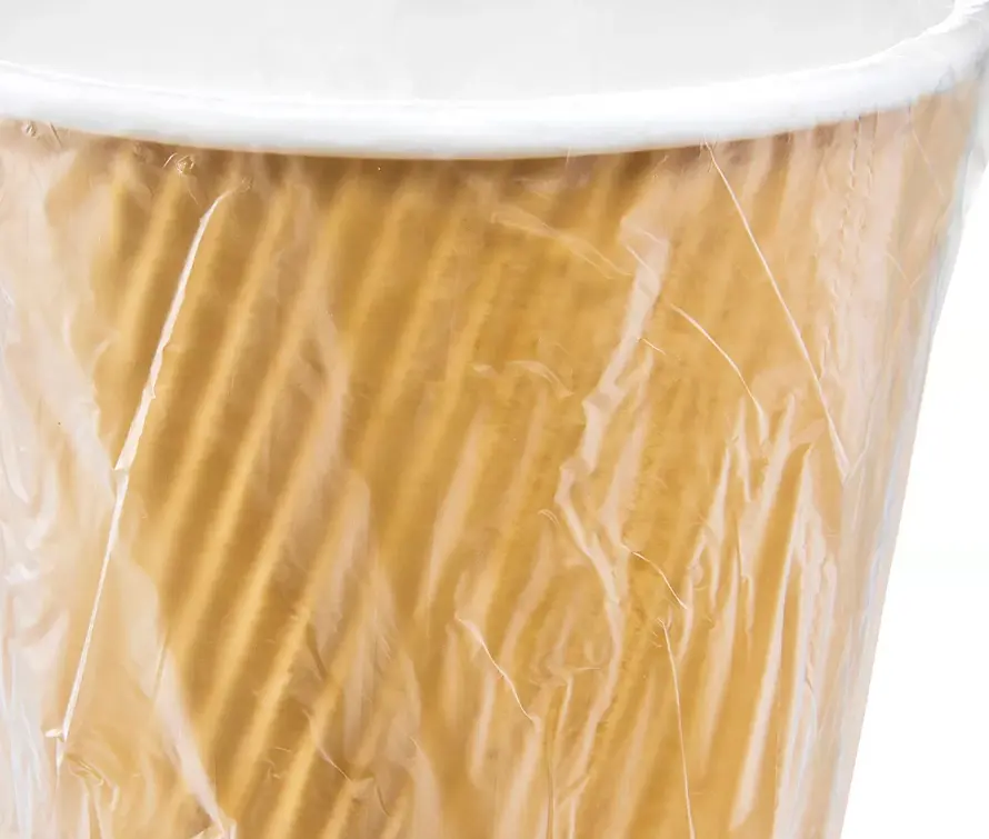 [RW-08-KR-IW] 8 OZ Paper Cup Ripple Wall (240 ML) (Kraft) (INDIVIDUAL WRAPPED) [900 per case] Plain Disposable 