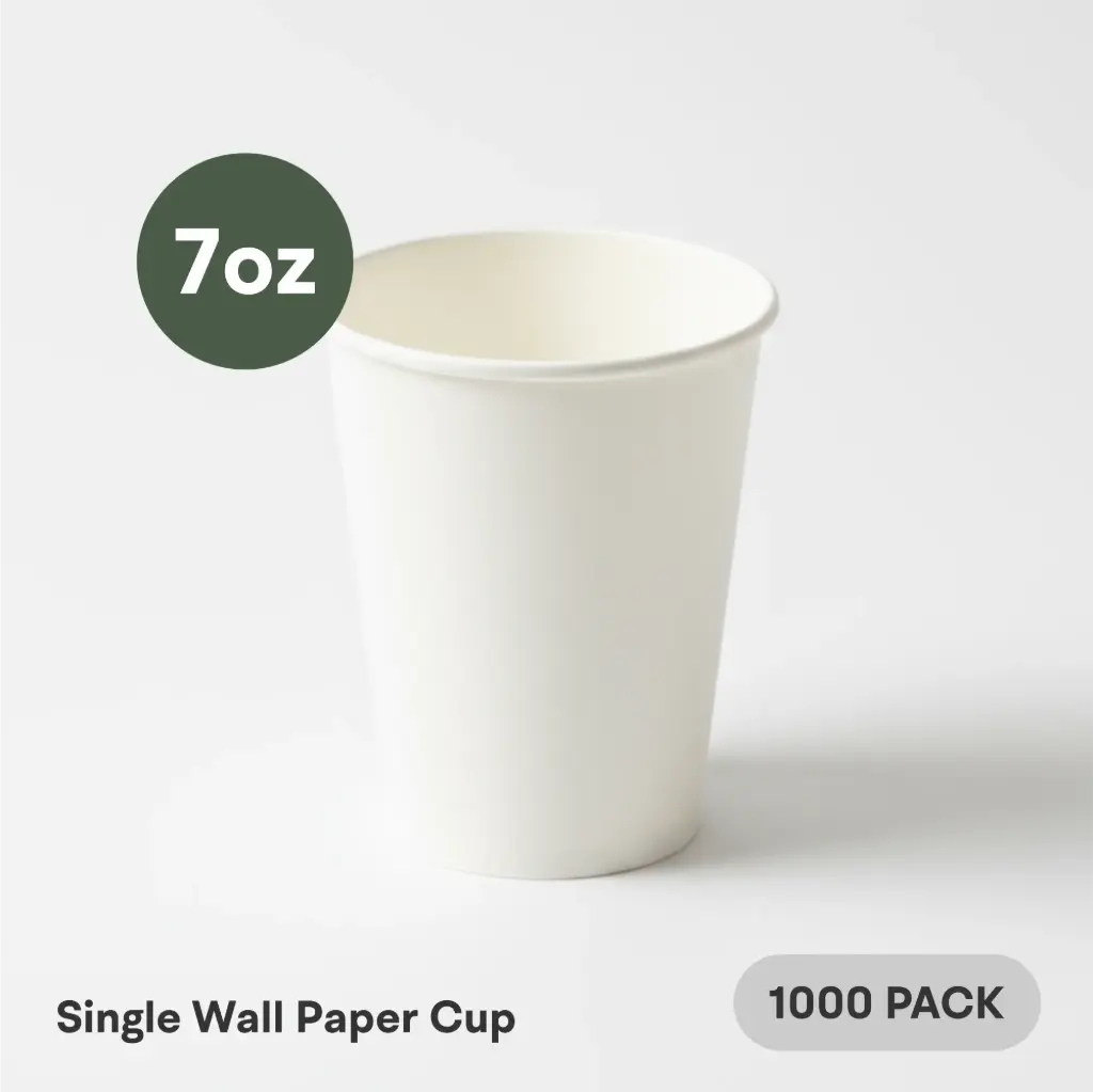 [SW-07-WH] 7 OZ Paper Cup Single Wall (210 ML) (White) [1000 per case] Plain Disposable