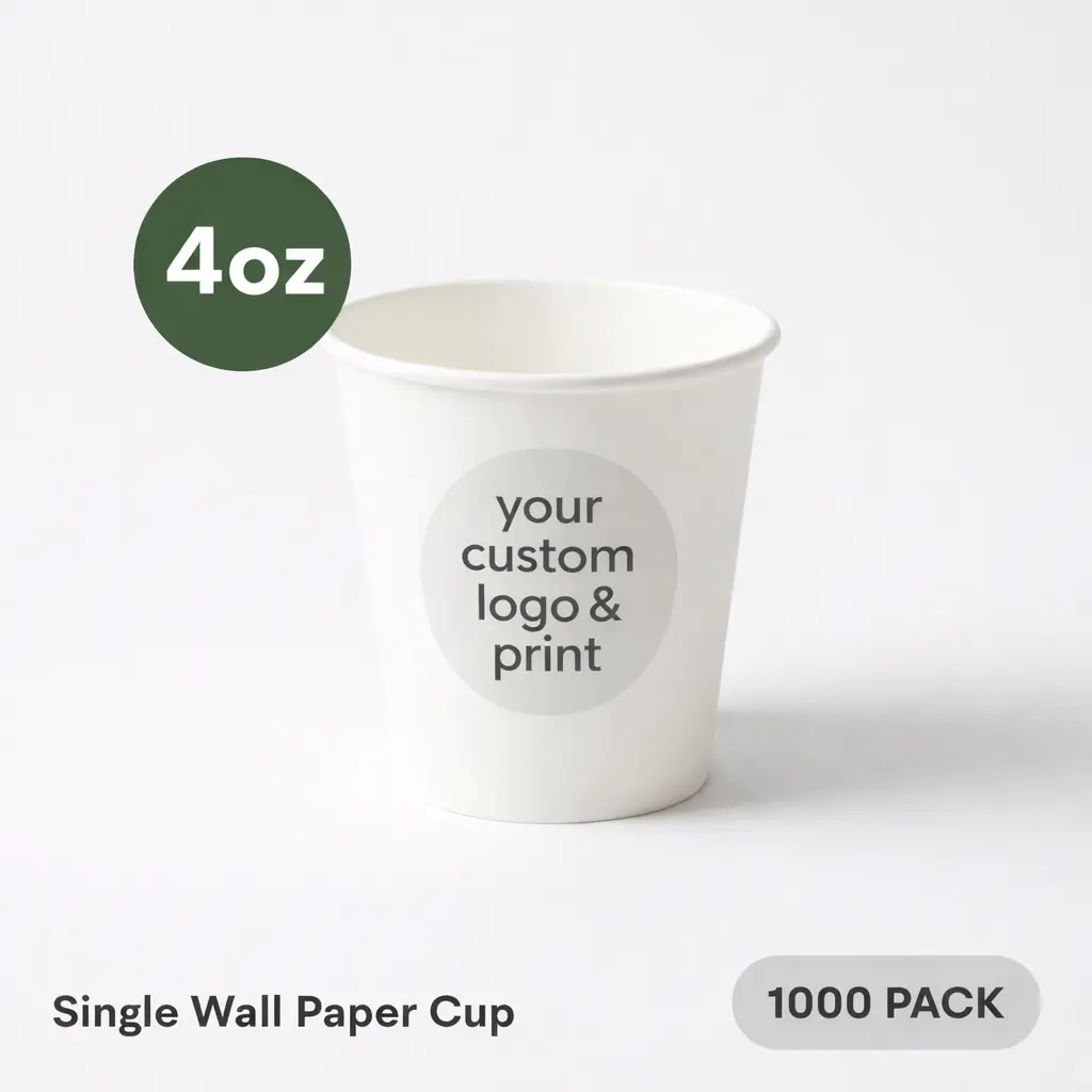 [SP-04-PR] 4 OZ Paper Cup Single Wall (120 ML) (Colour) [1000 per case]  Printed Disposable