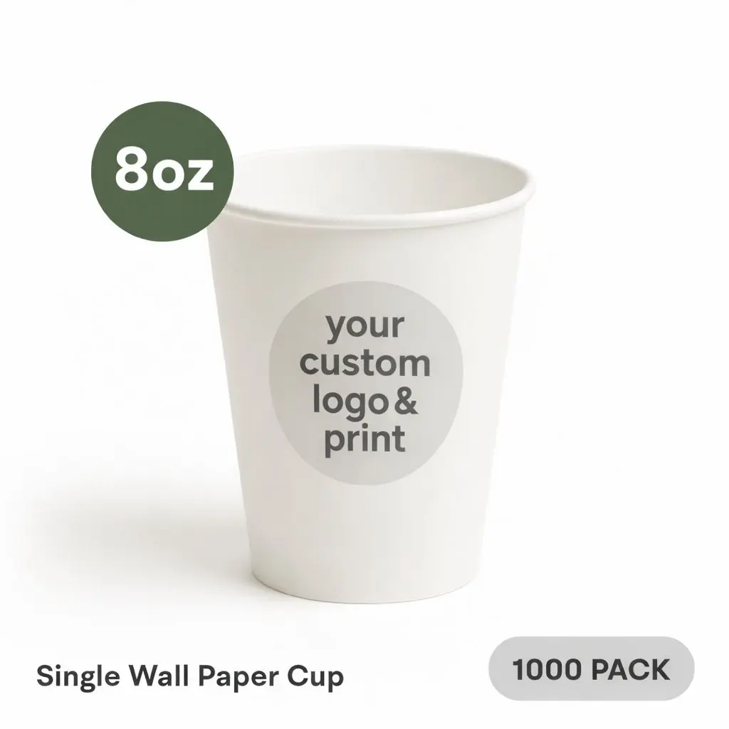 [SP-08-PR] 8 OZ Paper Cup Single Wall (240 ML) (Colour) [1000 per case] Printed Disposable
