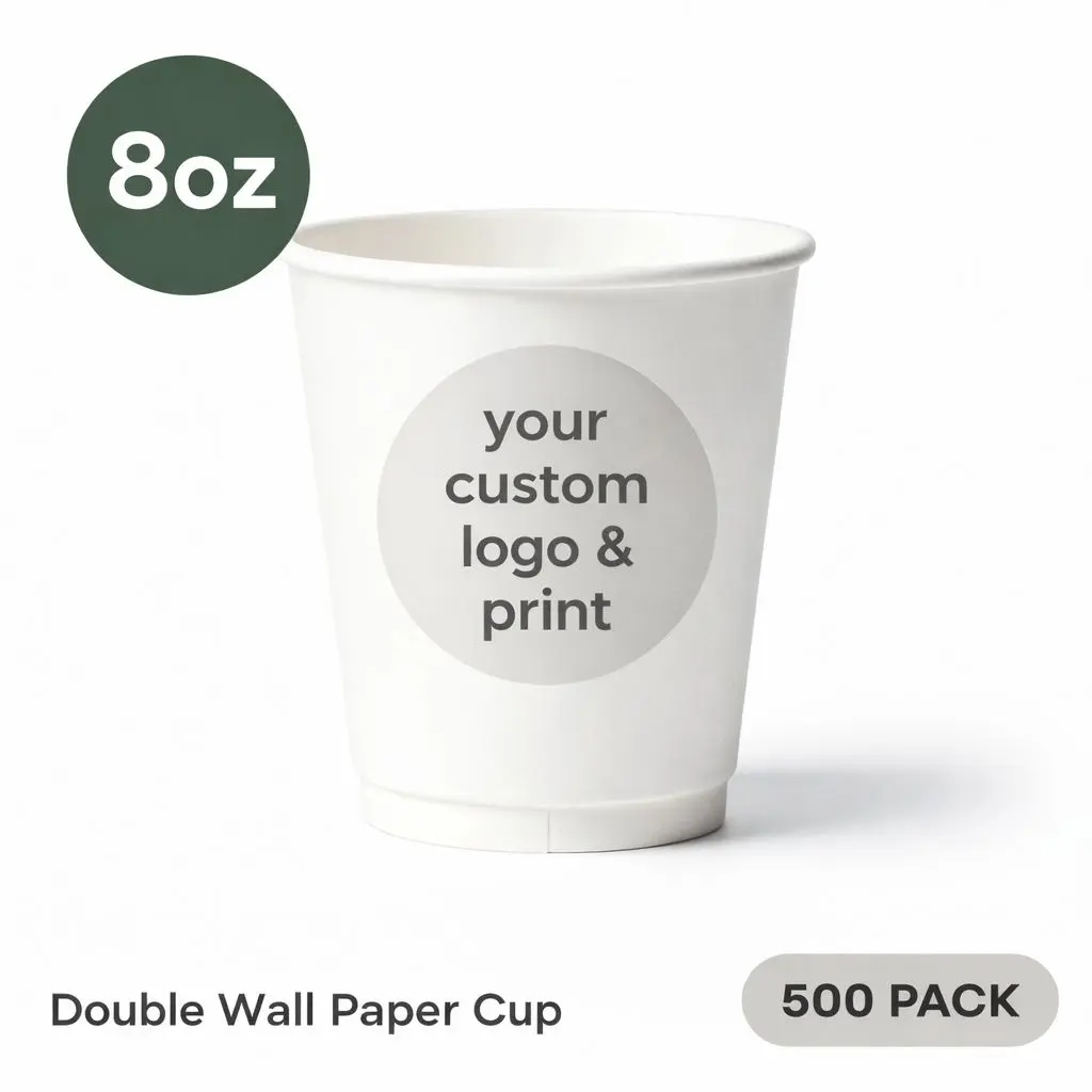 [DP-08-PR]  8 OZ Paper Cup Double Wall (240 ML) (Colour) [500 per case] Printed Disposable
