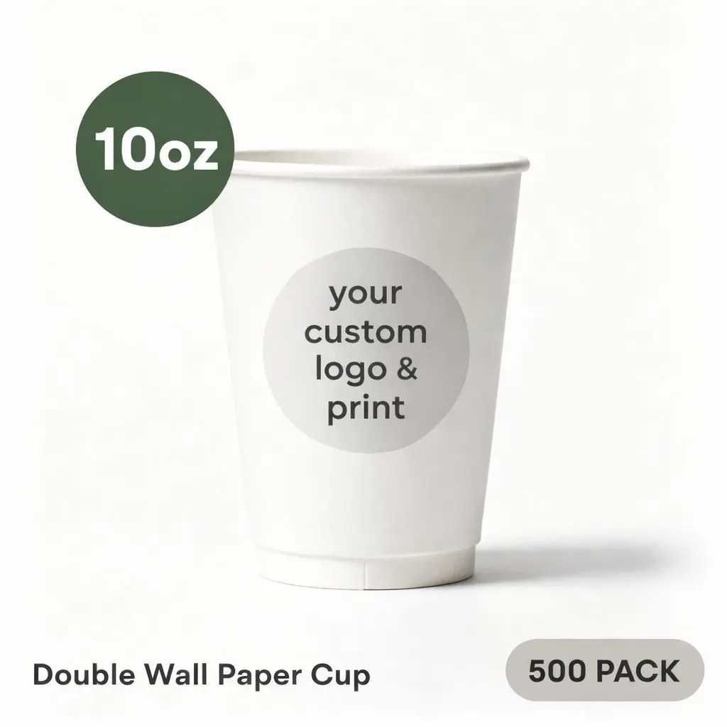 [DP-10-PR] 10 OZ Paper Cup Double Wall (300 ML) (Colour) [500 per case] Printed Disposable