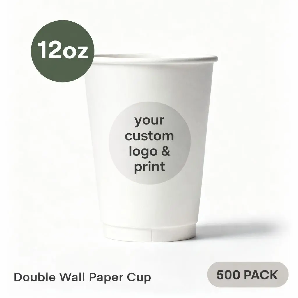 [DP-12-PR] 12 OZ Paper Cup Double Wall (360 ML) (Colour) [500 per case] Printed Disposable