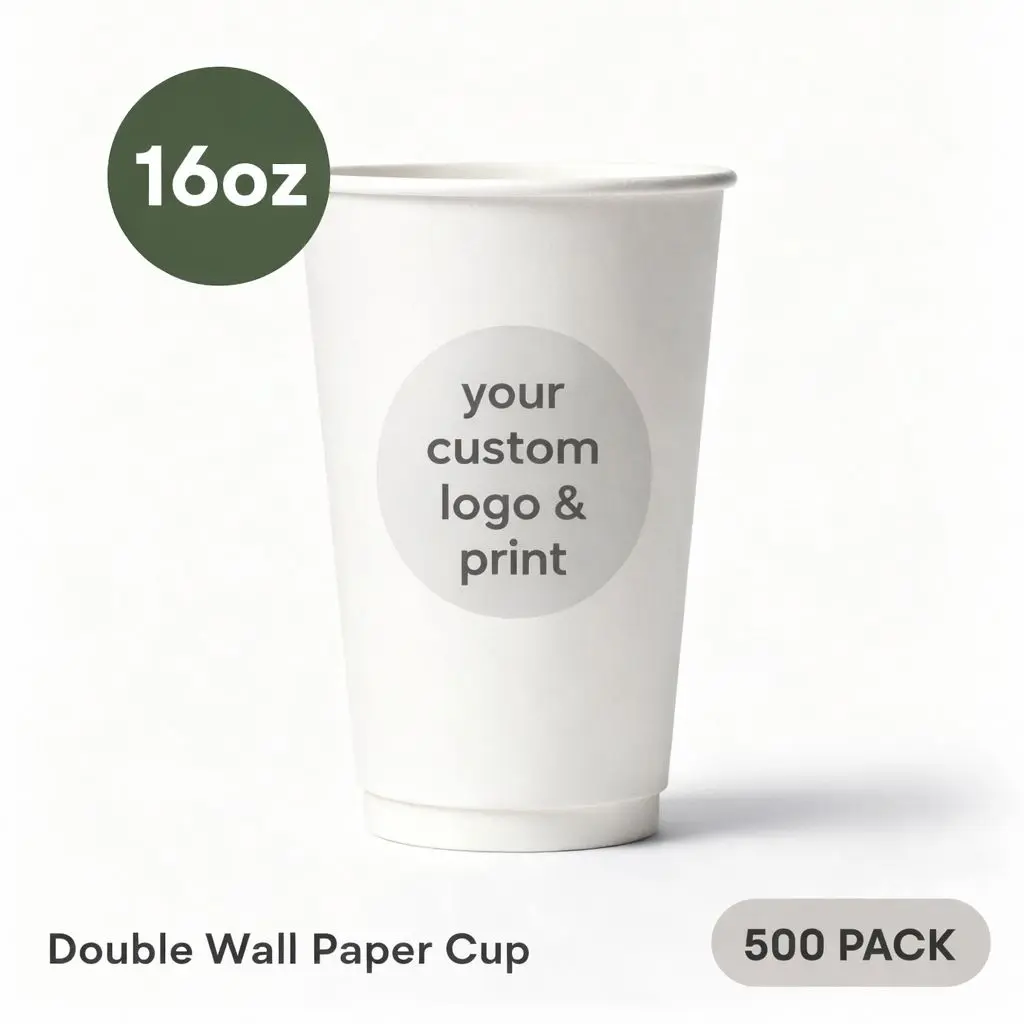 [DP-16-PR] 16 OZ Paper Cup Double Wall (480 ML) (Colour) [500 per case] Printed Disposable