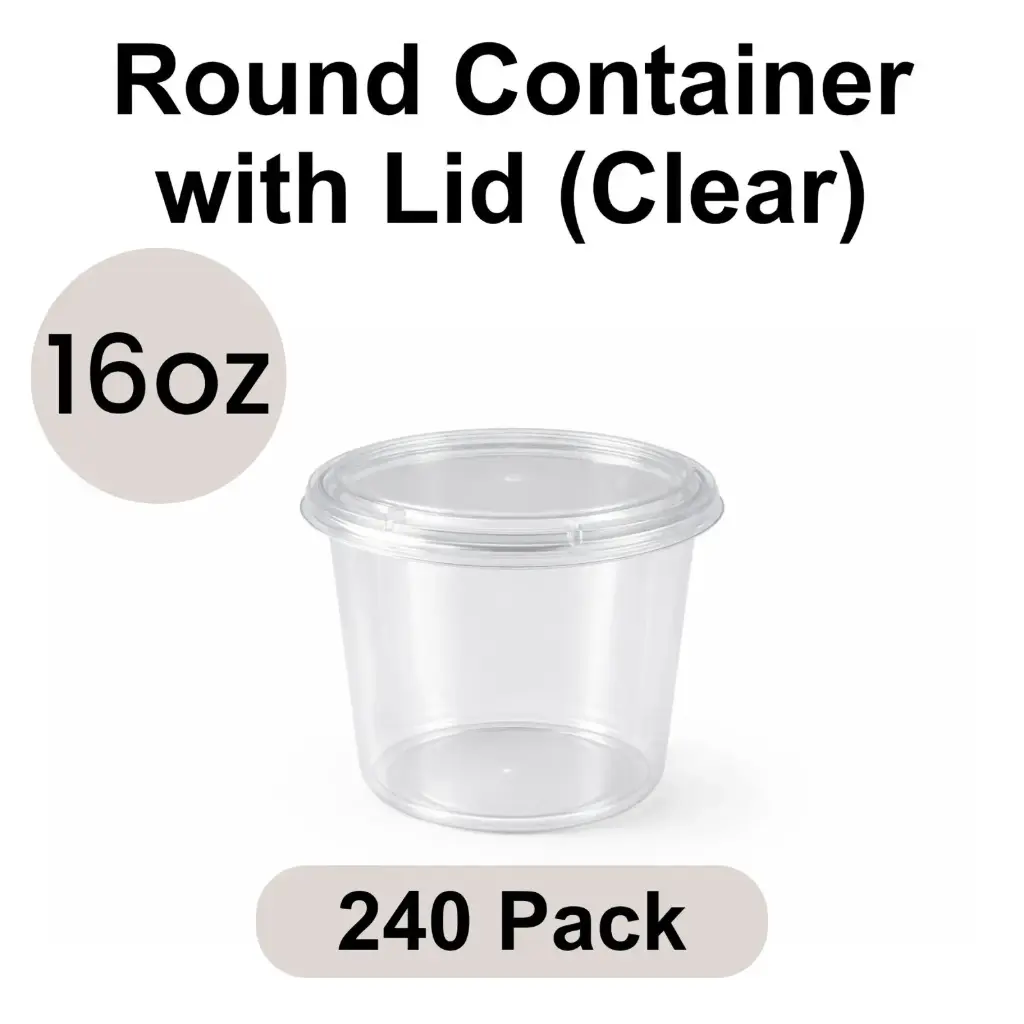 [PP-DL-16] 16oz Deli / Soup Container with Lid 240pk [Deli-16]