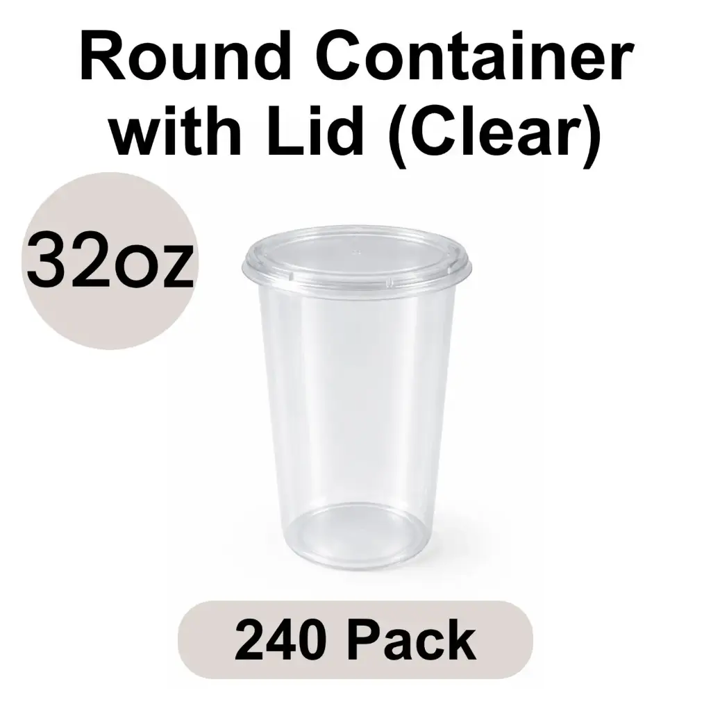 [PP-DL-32] 32oz Deli / Soup Container with Lid 240pk [Deli-32]