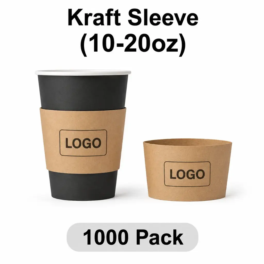 [SL-20-KR] Outer Sleeves for 10-20 Oz (Kraft) [1000 pack]