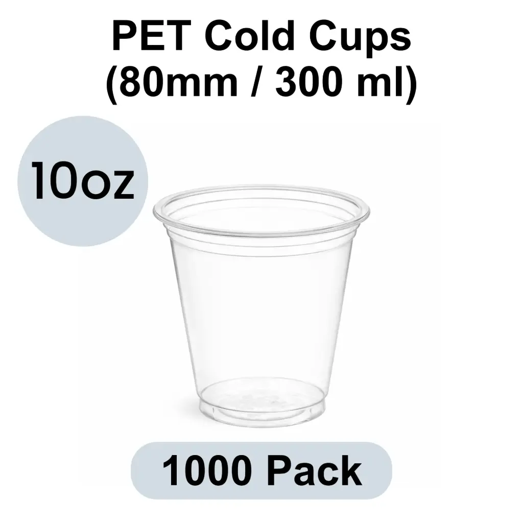 [PG-80-10] 80mm PET Cold Cup 10oz (300ml) Clear 1000pk