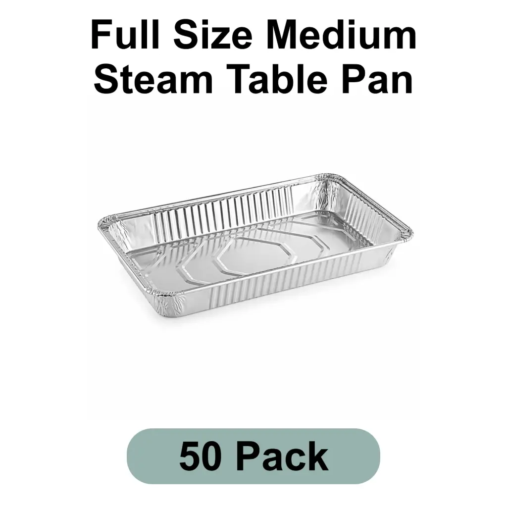 [AF-050-1] Full Size Medium Steam Table Pan Aluminum Foil 50pk