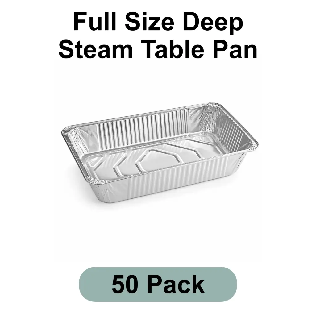 [AF-050-2] Full Size Deep Steam Table Pan Aluminum Foil 50pk