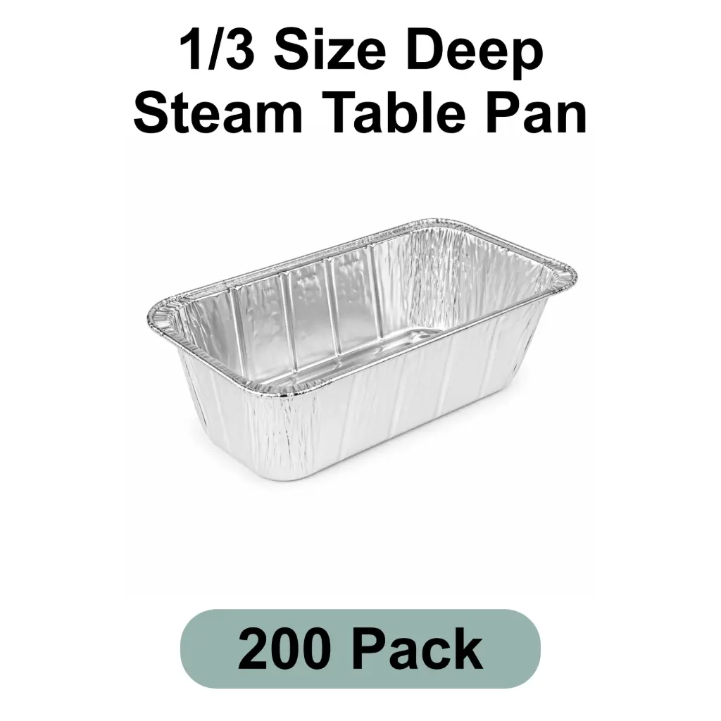 [AF-001] 1/3 Size Deep Steam Table Pan Aluminum Foil 200pk