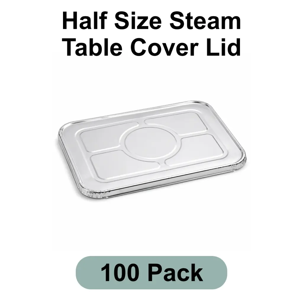 [AF-100-3] Half Size Steam Table Cover Lid Aluminum Foil 100pk