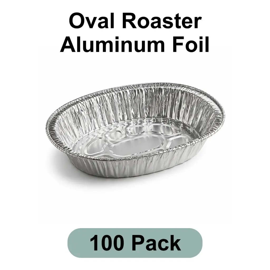 [AF-100-4] Oval Roaster Aluminum Foil 100pk