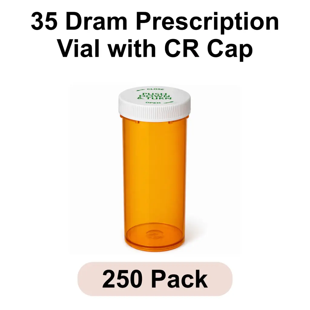 35 Dram Prescription Vial with CR Cap 250pk