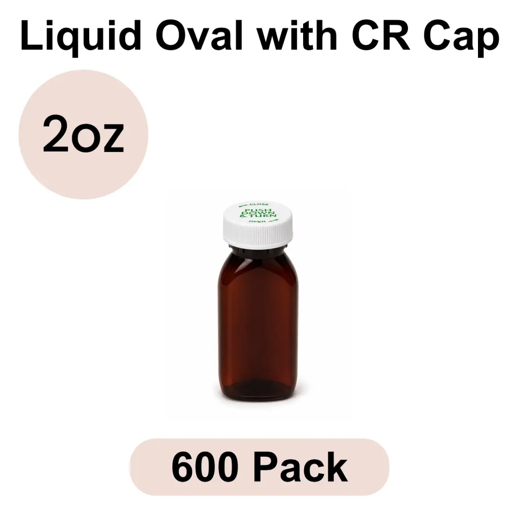 2oz Liquid Oval with CR Cap 600pk