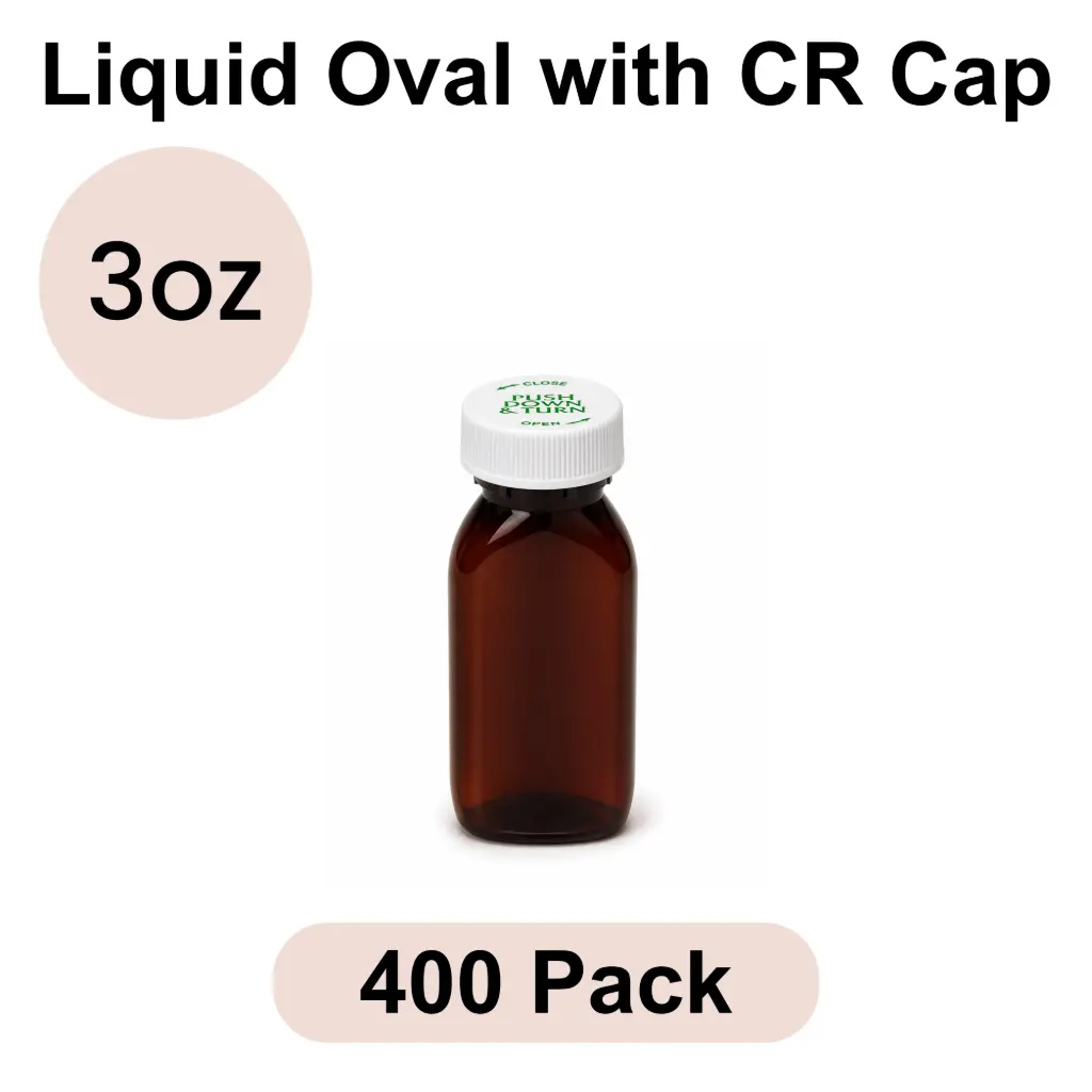 3oz Liquid Oval with CR Cap 400pk
