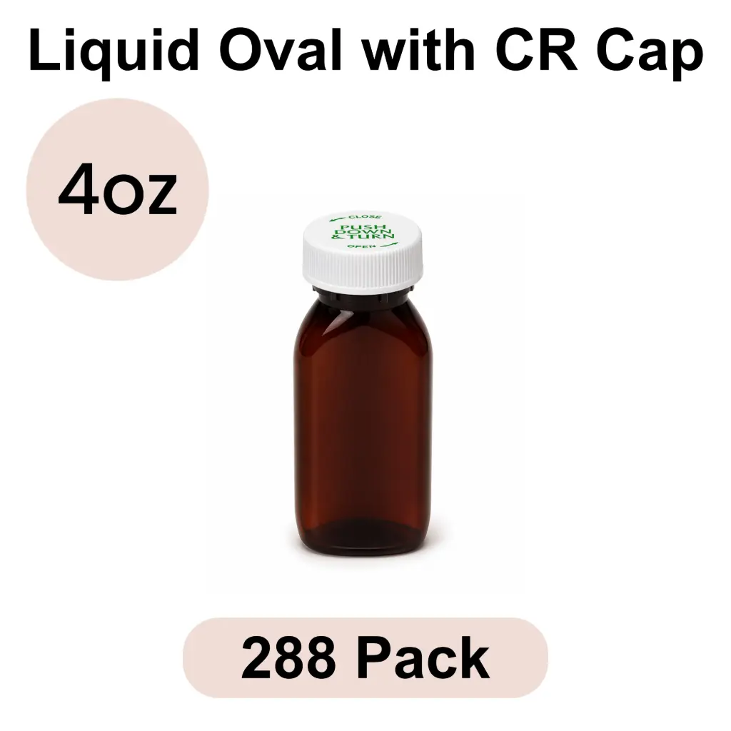 4oz Liquid Oval with CR Cap 288pk
